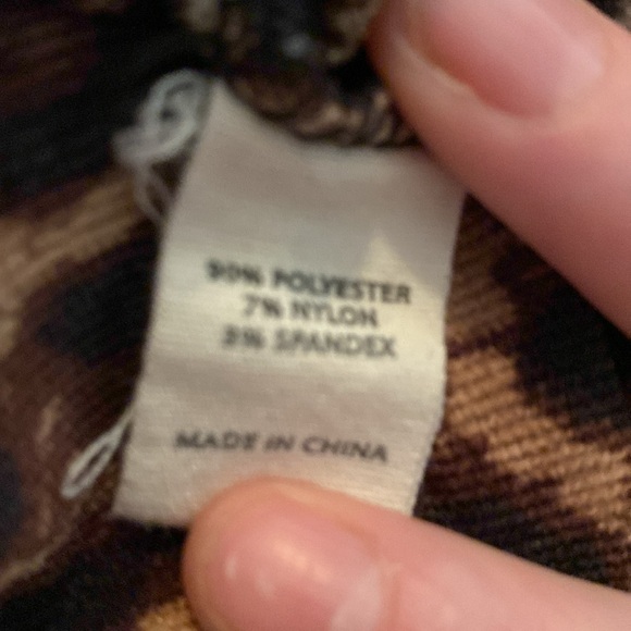 Leopard Print Corduroy Button Up Top - Picture 3 of 5